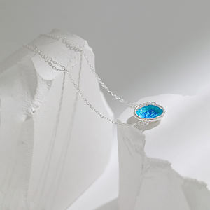 HSL1822 Pulsera de resina azul turquesa Pulsera ajustable de plata esterlina Pulsera colgante Ocean <span class=keywords><strong>Drems</strong></span> para mujer - Product Image 3