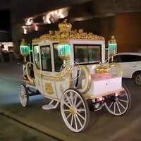 Accessoires de mariage de luxe personnalisés chariot de calèche tiré par des chevaux de mariage chariot de tourisme royal électrique à vendre