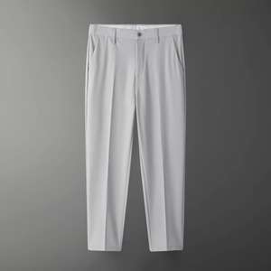 Pantalon <span class=keywords><strong>chino</strong></span> personnalisé pour hommes, coupe ajustée, avec technologie en coton respirant et infroissable, tenue de travail décontractée à l'aspect professionnel - Product Image 1