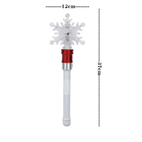 Bâton lumineux flocon de neige coloré Wowei pour Noël, jouet clignotant pentagramme, bâton rotatif flocon de neige, jouet lumineux féerique pour concert