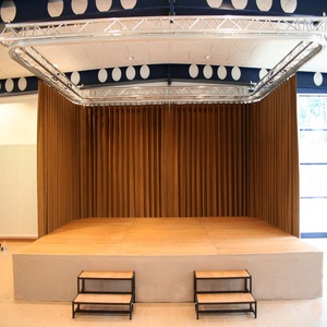 Rideau d'église en mousseline de soie, en velours, 2 m, haute qualité, décoration d'arrière-plan de concert, rideau de scène motorisé pour mariage - Product Image 4