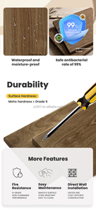 Panneau mural en bambou et PVC écologique imperméable, textures modernes en grain de bois 3D pour les murs intérieurs, hôtels, entrepôts, ateliers - Product Image 6