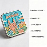 Aimant de réfrigérateur 3D en alliage de zinc gaufré, personnalisé OEM, émail souple, souvenir touristique, autocollant de voyage, cadeau, vente en gros