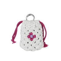 Kit de macramé Daisy en polyester, style bohème, fait main, durable, facile à réaliser, étui pour écouteurs, petite pochette portable, cadeau de festival pour débutants