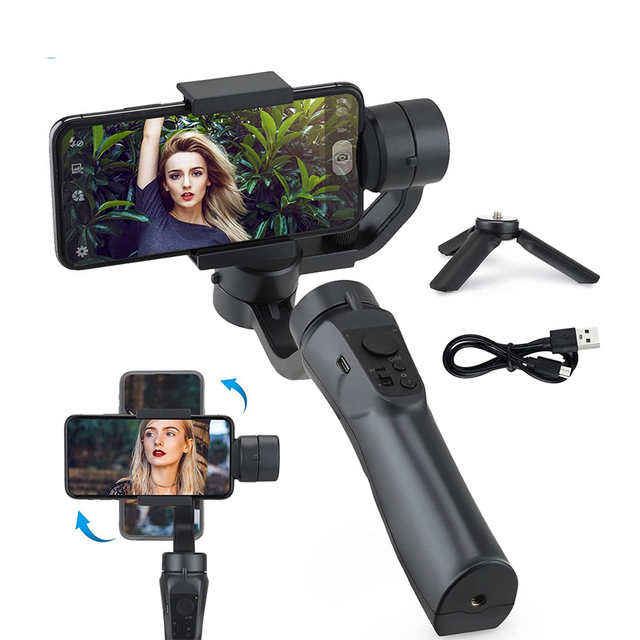 Hot Selling 2025 Foldable Smartphone Video Stabilizers Three Axis Stabilized Handheld Camera Stabilizer Gimbal for Mobile Phone