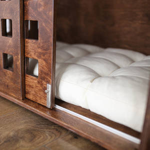 Retro cassa per cani casa per animali domestici in legno cane copertura casa per cani di grossa taglia - Product Image 2