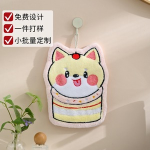 Linda Toalla de Mano con Diseño de Dibujos Animados, 20x27cm, Gruesa, Absorbente, de Felpa de Coral, para Colgar en la Cocina o el Baño - Product Image 4