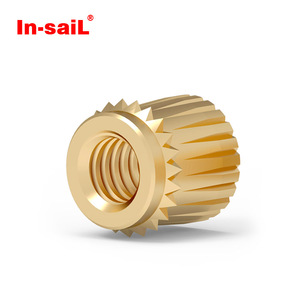 Inserts filetés cannelés en laiton sur mesure, à pression, pour pièces automobiles en <span class=keywords><strong>plastique</strong></span> - Product Image 2