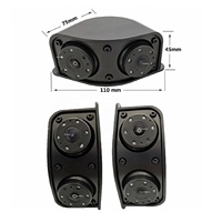 AHD Kamera Ganda, Kamera Kendaraan DVR Sistem 12.3 Inci IPS Layar Split E-side Monitor Spion untuk Tugas Berat Truk Bus