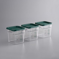 Boîte de conservation alimentaire carrée transparente en polycarbonate 2-22L, compatible induction, pour buffet et présentation en hôtels et restaurants