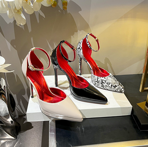 Chaussures de mariage élégantes pour femmes, à talons hauts, bout pointu, à enfiler, confortables, hauteur moyenne, sexy, respirantes, antidérapantes - Product Image 3