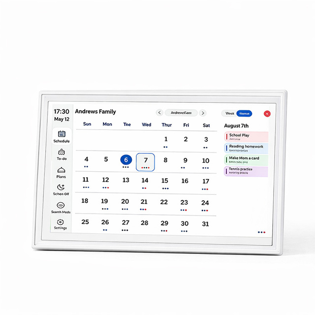 15.6 Inch IPS LCD Touch Screen Digital Calendar Wall with Clock MP3 MP4 1920x1080 Resolution 2GB RAM 32GB Storage