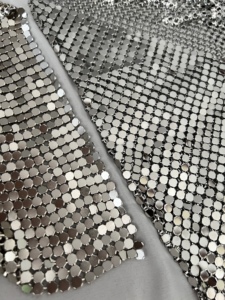 Vải rèm lưới kim loại dẻo sản xuất nhà máy, vải kim loại, vải lưới kim tuyến kim loại - Product Image 5