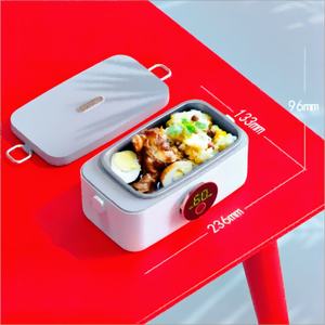 Customized 16000mAh Electric Self-heating <b>Lunch</b> <b>Box</b> 1L Stainless Steel <b>Insulated</b> <b>Lunch</b> <b>Box</b> for Car Use - Product Image 3