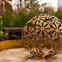 Cheminée extérieure moderne en acier inoxydable pour le camping, chauffage extérieur, décoration en acier Corten, foyer de jardin à bois pour patio