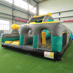 Parcours d'obstacles gonflable commercial WINSUN avec toboggan et tunnel pour enfants, idéal pour les événements extérieurs et les locations de fêtes dans les jardins. - Product Image 4