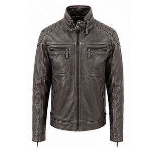 OEM Custom Design <b>Men</b> <b>Leather</b> <b>Jacket</b> Best Quality <b>Men</b> Clothing Winter Wear Zipper Closure <b>Leather</b> <b>Jackets</b> For Hot Sale - Product Image 4