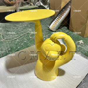 ชุดประติมากรรมรูปสัตว์ลิงสร้างสรรค์สำหรับโต๊ะทำงานและโต๊ะกาแฟ ทำจากไฟเบอร์กลาส เหมาะสำหรับตกแต่งเฟอร์นิเจอร์สำนักงาน - Product Image 5