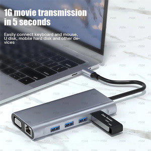 HUB <span class=keywords><strong>USB</strong></span> <span class=keywords><strong>C</strong></span> 11 Trong 1 Bộ Chuyển Đổi <span class=keywords><strong>Type</strong></span> <span class=keywords><strong>C</strong></span> Sang 4K VGA RJ45 Lan Ethernet SD/TF Micro Card Hub Trạm Dock <span class=keywords><strong>C</strong></span>ổng AUX 11 3.5MM Máy Vi Tính - Product Image 6