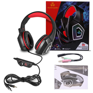 Auriculares con cable para PS4 X box One, estéreo, para juegos, sonido envolvente, <span class=keywords><strong>PC</strong></span>, con micrófono y luz LED - Product Image 5