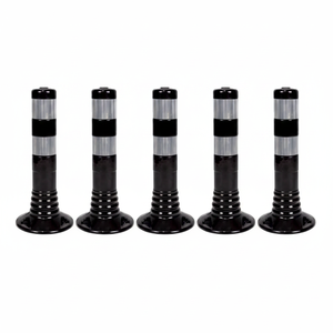 Delimitador de 5 Piezas, 45 x 8 cm, Flexible, Negro, ABS, PE, PVC, Cinta Reflectante para Seguridad Vial, Color Blanco Reflectante - Product Image 2
