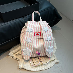 Nuovo <span class=keywords><strong>Zaino</strong></span> Estivo con Orecchie di Coniglio, Grande Capacità, Borsa Scolastica Femminile di Alta Qualità, Fodera <span class=keywords><strong>in</strong></span> Poliestere, <span class=keywords><strong>Tessuto</strong></span> <span class=keywords><strong>in</strong></span> Cotone - Product Image 6