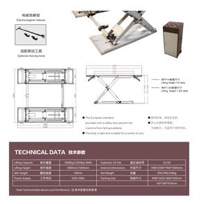 Pont élévateur hydraulique ANGE RHEAS 4T pour garage, équipement de levage de voiture, élévateur automobile portable à profil bas, élévateur mobile à levée moyenne - Product Image 4