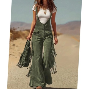 Mono vaquero <span class=keywords><strong>de</strong></span> mujer vintage <span class=keywords><strong>con</strong></span> efecto desgastado, <span class=keywords><strong>de</strong></span> cintura alta y pierna ancha, <span class=keywords><strong>con</strong></span> <span class=keywords><strong>tirantes</strong></span> - Product Image 1