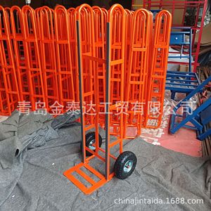 Carretilla de Mano de 2 Ruedas con Plataforma de Acero, Vehículo de Transporte de Materiales Industrial de Alta Resistencia - Product Image 3