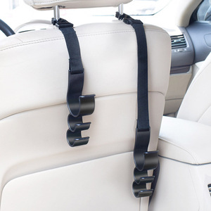 Multifunktions-Leder-Auto organisatoren Luxus-Rücksitz-Kopfstütze Hänge haken Regenschirm halter Rücksitz aufbewahrung für einfaches Reisen - Product Image 3