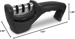 Aiguiseur de couteaux à 3 étapes - Aiguiseur manuel professionnel à 3 étapes pour affûter les couteaux de cuisine - Product Image 4