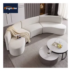 Rundes weiches Sofa aus Samt Polsterung Appartment Hotel Universal-Sofa im Stil von Inn Wohnzimmermöbel