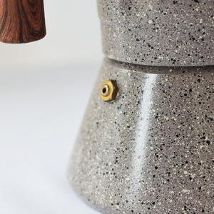 Cafetera <span class=keywords><strong>Moka</strong></span> de aluminio de grado alimenticio con mango de madera, cafetera Espresso, olla de regalo de cocina - Product Image 4