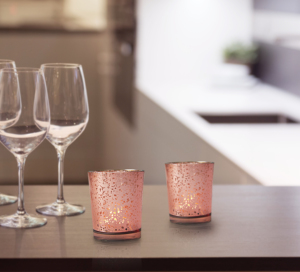 Offre Spéciale or rose forme de cylindre étoilé <span class=keywords><strong>fantaisie</strong></span> décoratif porte-bougie en verre - Product Image 2