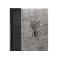 Nouvelle conception combinée, simple et élégante, fermeture à rabat, logo imprimé, couverture en cuir PU et en bois, couverture d'album élégante
