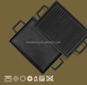 Hot Bán Pre-Dày Dạn Đúc Sắt Vuông Chảo Nhà Nấu Ăn Vỉ Nướng Cho Cắm Trại Cảm Ứng Bếp Tương Thích - Product Image 3