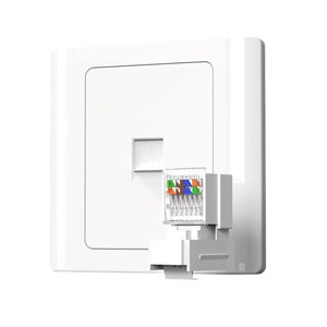 Ultra Slim Wall Plate 86 Type <b>Single</b> Dual Port Cat5e Cat6 RJ45 PC Modular Ethernet Network <b>Socket</b> Flame Retardant Easy Install - Product Image 4