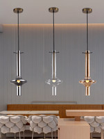 Lustre Nordique Moderne Minimaliste à Tête Unique en Verre, Suspension Fine pour Salles à Manger, Tables de Chevet, Vitrines