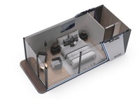 Maison conteneur préfabriquée mobile moderne à faible coût de 20 à 40 pieds, idéale pour appartement de vacances, bureau, poste de garde, hôtel, villa, installation facile