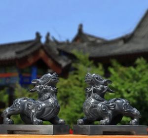 Escultura família Pixiu riqueza atraindo ornamentos cidade casas pedra escultura em pedra esculturas e esculturas pedra artificial - Product Image 2