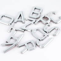 Personalizado 3D ABS plástico letras cromo plata número coche emblema insignia logotipos para autoadhesivo