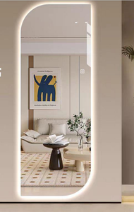 Thông minh LED chiếu sáng Vanity gương cho cửa hàng cắt tóc tóc Salon full-length Tường Hình Chữ Nhật thiết kế hiện đại cảm ứng chuyển đổi cho khách sạn - Product Image 2