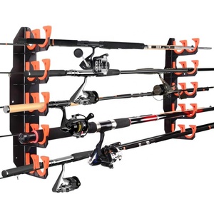 Pince de pêche pour utilisation en rivière, <span class=keywords><strong>support</strong></span> de <span class=keywords><strong>canne</strong></span> à pêche léger et portable à fixation au sol, capacité de 10 cannes - Product Image 5