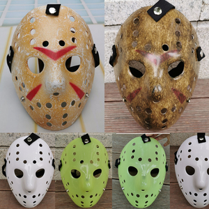 100g Épais <span class=keywords><strong>En</strong></span> Plastique Halloween Party Masque le Tueur Jason Voorhees <span class=keywords><strong>Blanc</strong></span> Jaune Cosplay Masques - Product Image 4