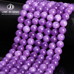 उच्च गुणवत्ता प्राकृतिक कैल्सेडनी बैंगनी सुलेमानी रत्न दौर ढीला मोती DIY कंगन हार गहने डिजाइन - Product Image 1