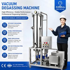Precio de Fábrica de Máquina Desaireadora de Leche Totalmente de Acero Inoxidable, Máquina para Eliminar Burbujas y Espuma de Leche y Jugos - Product Image 3