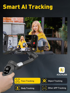AOCHUAN Smart X ไม้กันสั่นแบบสองตำแหน่งสำหรับโทรศัพท์มือถือ แกนหมุน 3 แกน ป้องกันการสั่นไหว ถ่ายวิดีโอ VLOG พร้อมขาตั้งเซลฟี่ AOCHUAN Smart X Dua - Product Image 2