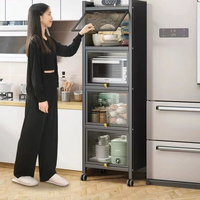 Küche Speisekammer Veranstalter Gewürze Lebensmittel Schließfach Snack Schrank Bücherregal mit Tür Boden Typ Arbeits platte Lager regal Möbel
