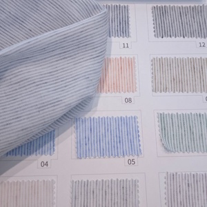 Telas de Mezcla de Poliéster y Cáñamo con Rayas Finas, Suaves al Tacto, Cómodas, Antiarrugas, de 128 g/m², para Ropa de Verano, Novedad de 2026 - Product Image 1