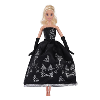 11,5-Zoll Baumwoll-Modepuppe mit Abendkleid und hängendem Schulterrock, Multi-Style für Halloween- und Neujahrsgeschenke